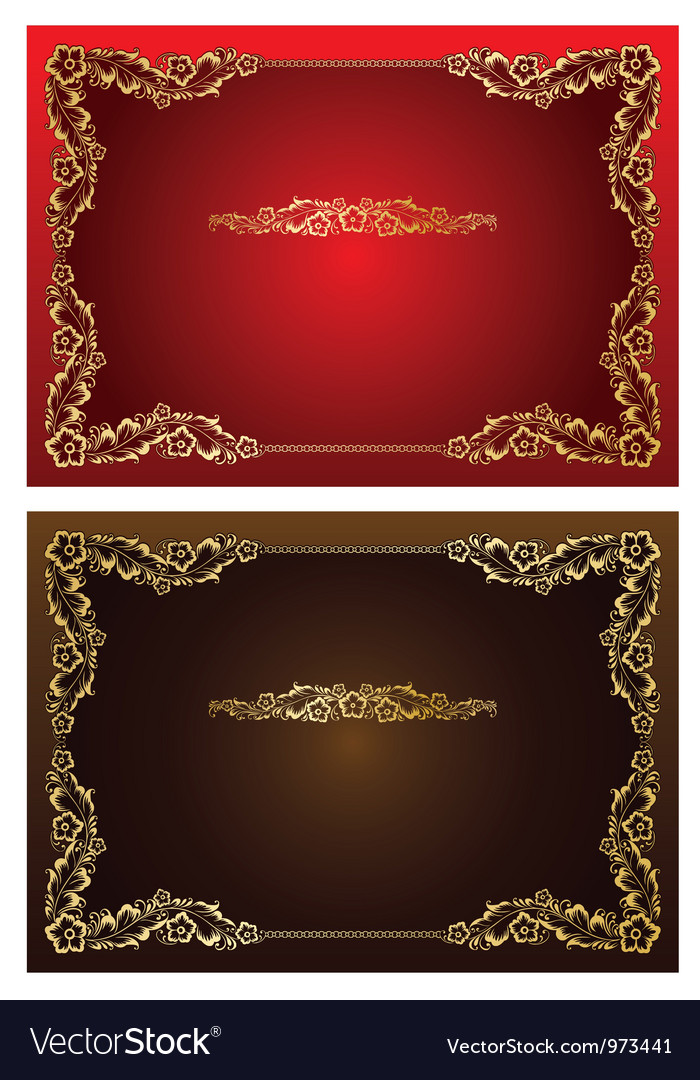 Frame and borders on seamless retro background Vector Image