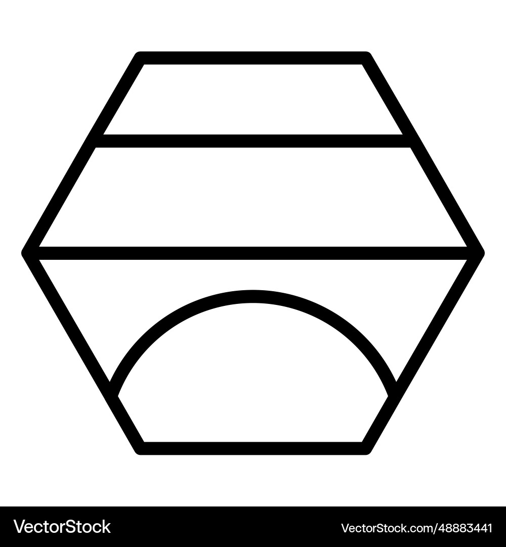 Hexagonal logo abstract Royalty Free Vector Image
