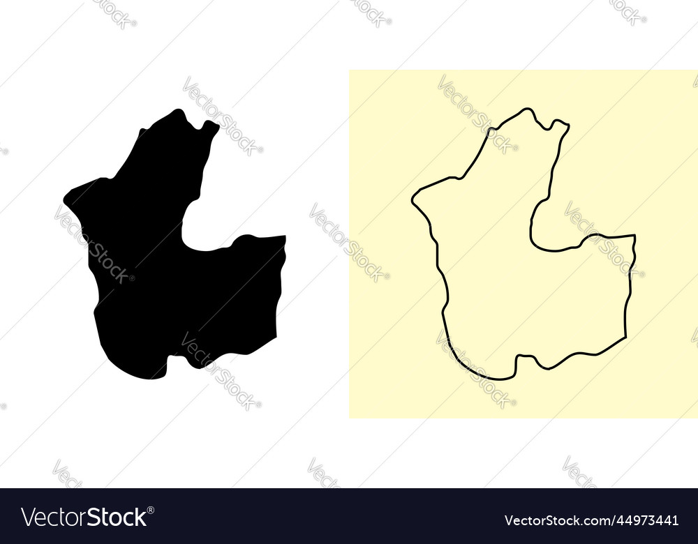 Matale map sri lanka asia filled and outline map Vector Image