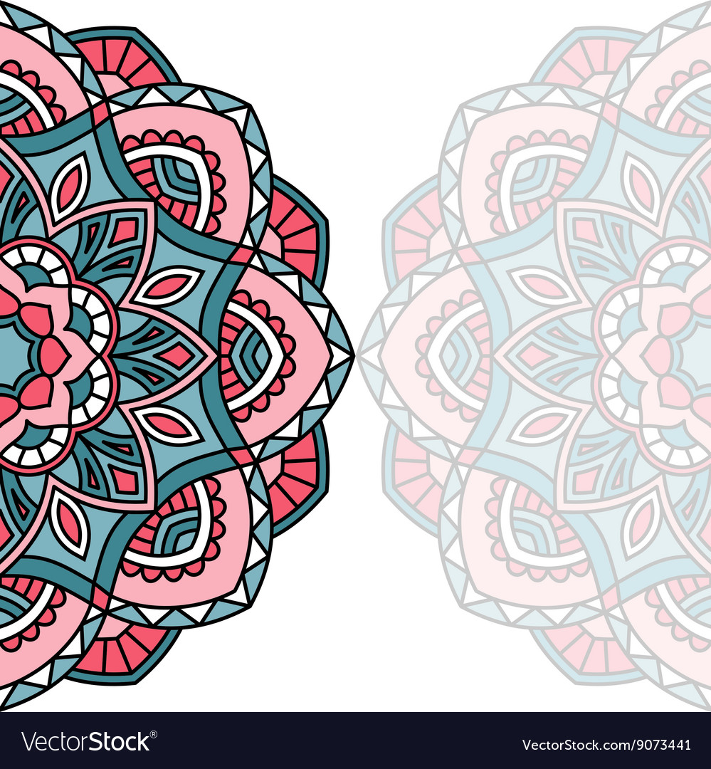 Oriental pattern with mandala