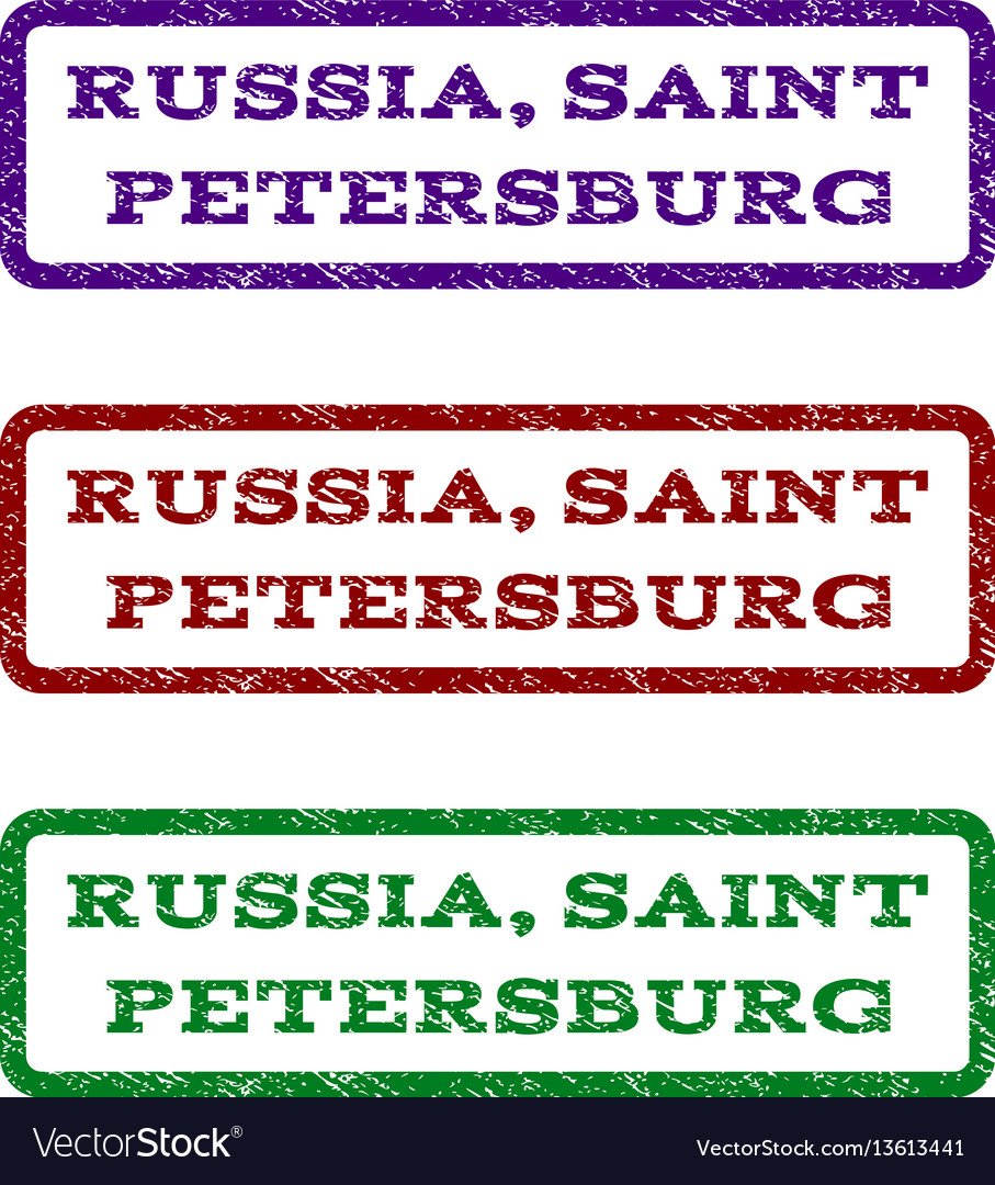 Russia saint petersburg watermark stamp