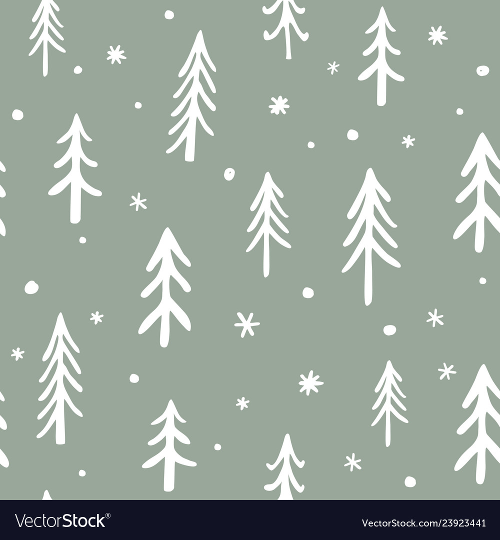 Seamless stylish pattern with cute hand drawn Vector Image