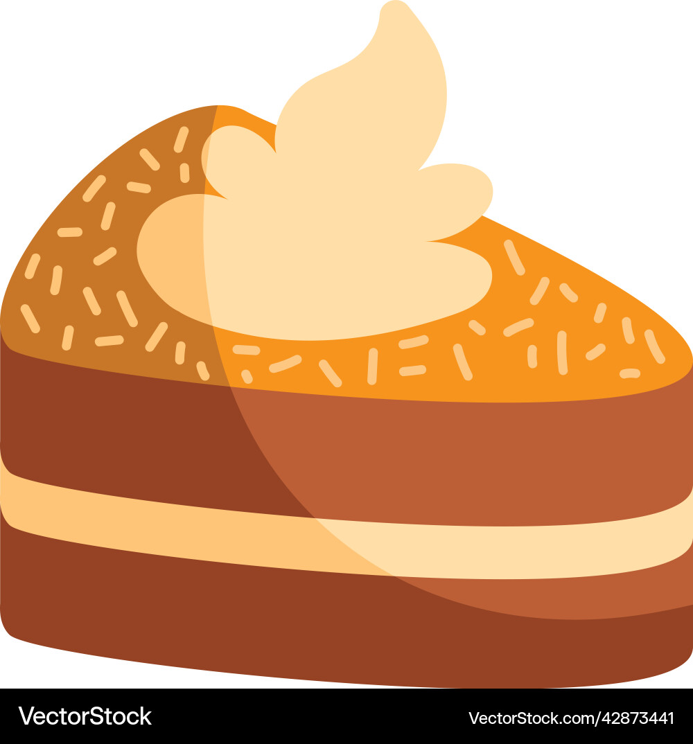 Sweet cake portion Royalty Free Vector Image - VectorStock
