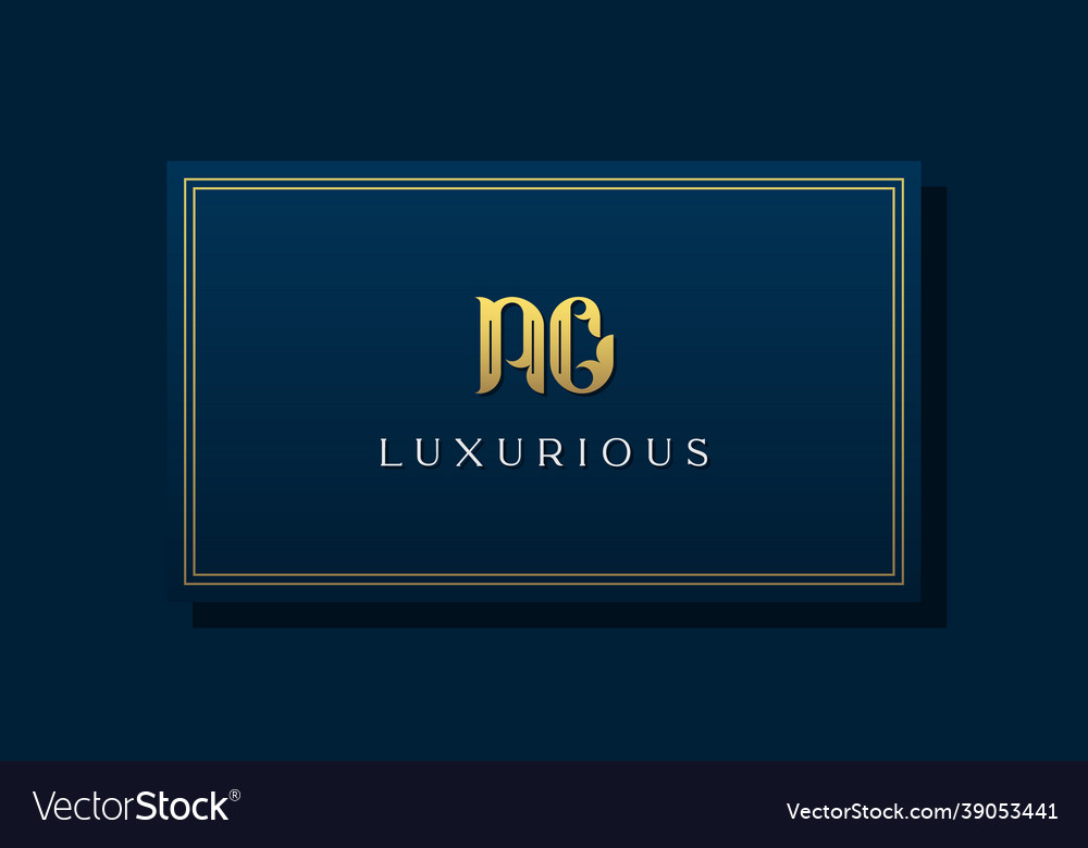 Vintage royal initial letters nc logo