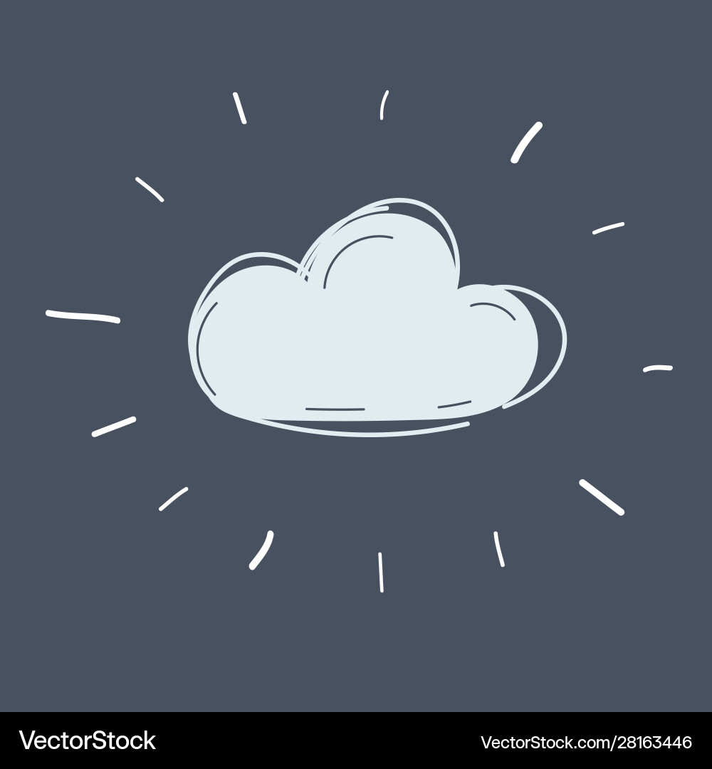 Cloud icon on dark Royalty Free Vector Image - VectorStock
