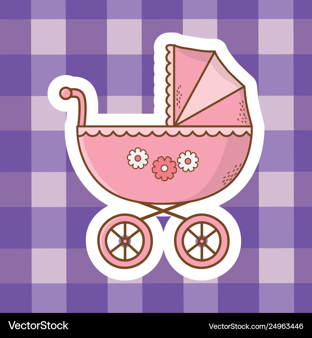 Cute baby shower cartoon Royalty Free Vector Image