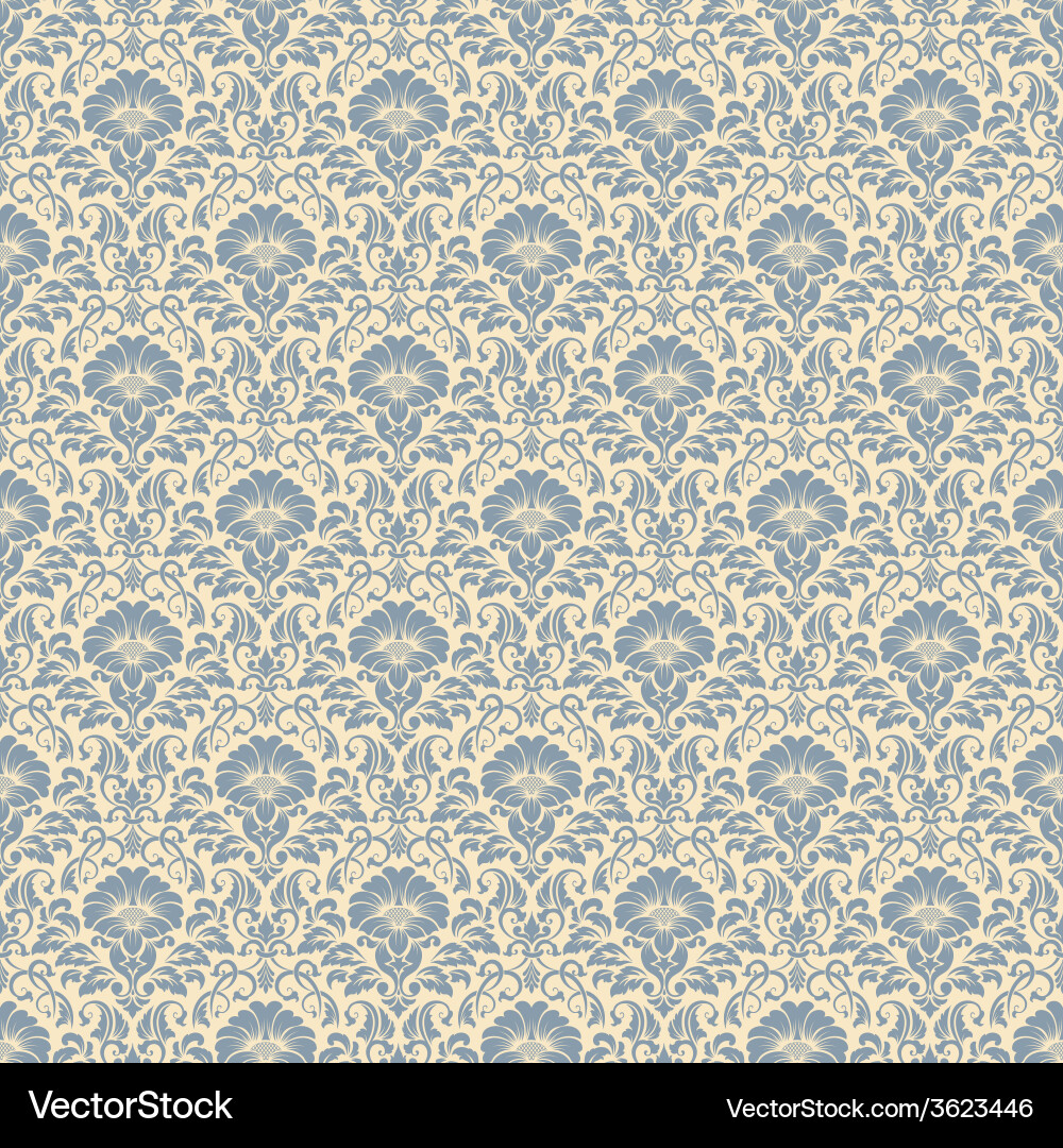 Damask seamless pattern background elegant luxury Vector Image