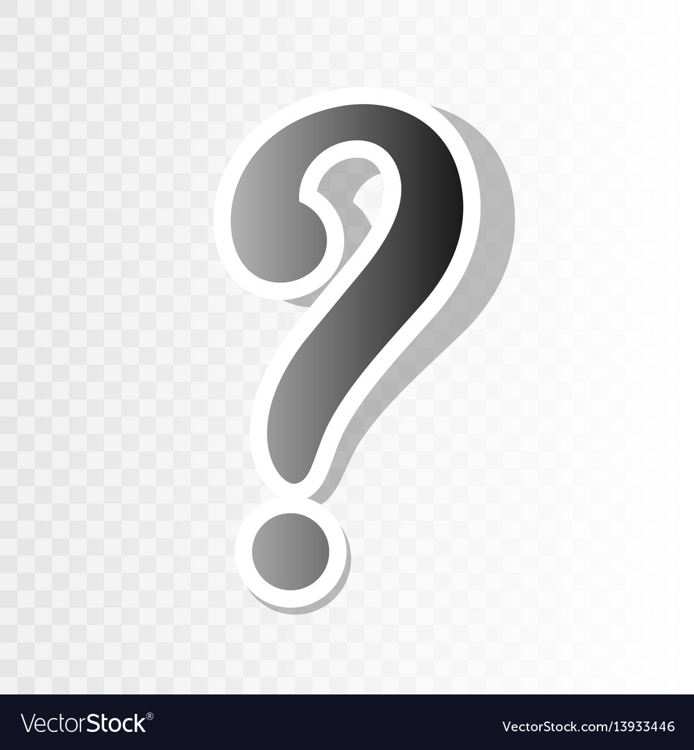 Question mark sign new year blackish icon Vector Image