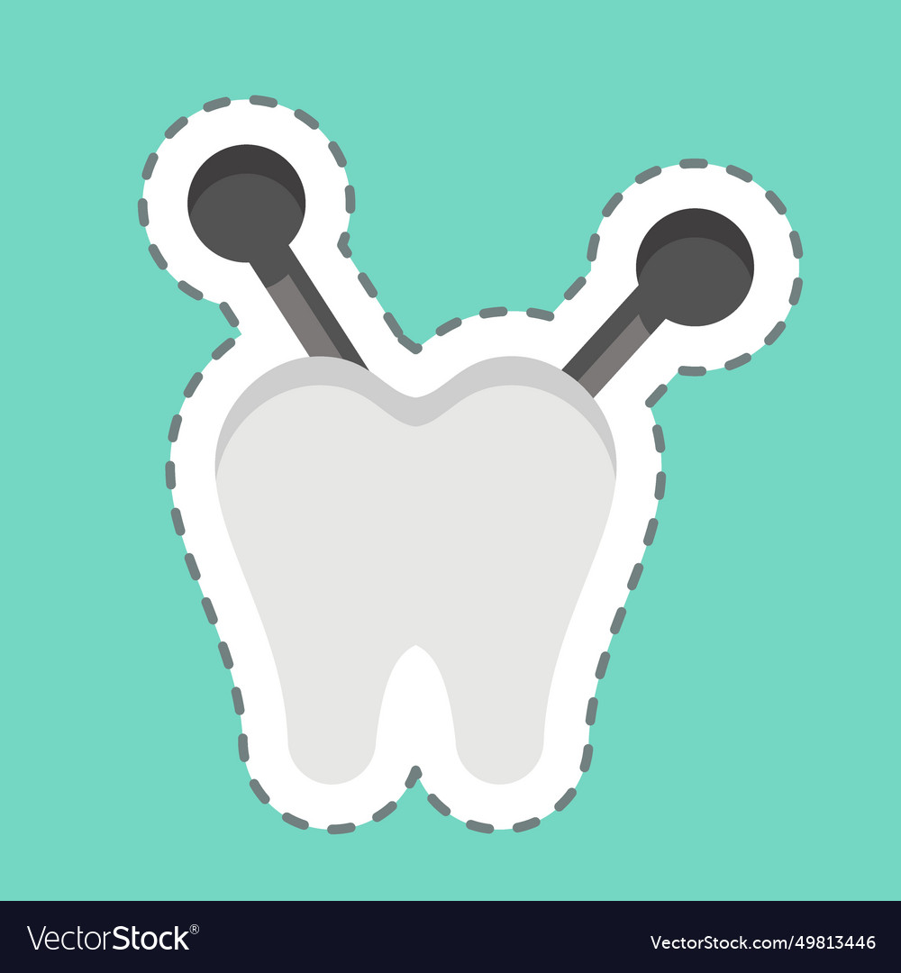 Sticker line cut core buildup related to dental