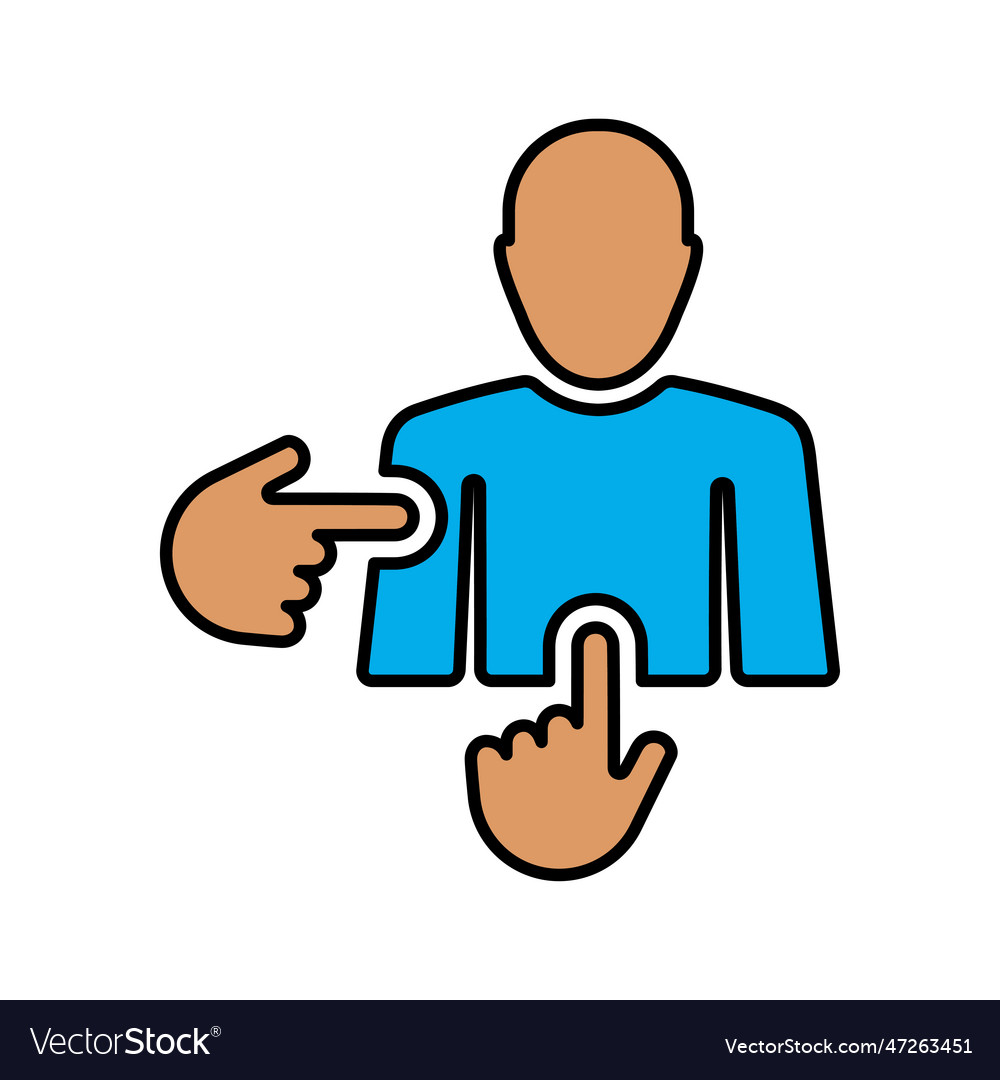 Accusation allegation icon Royalty Free Vector Image