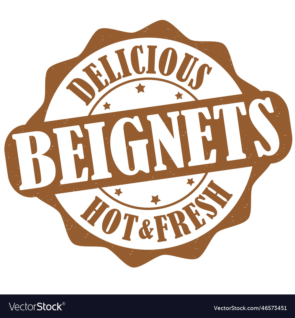 Beignets label or stamp