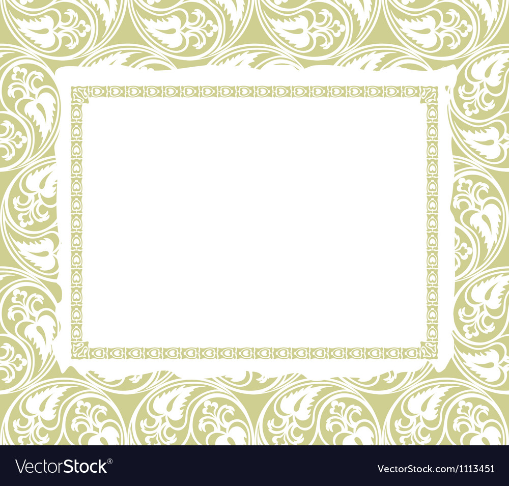 Frame on a ornamental background