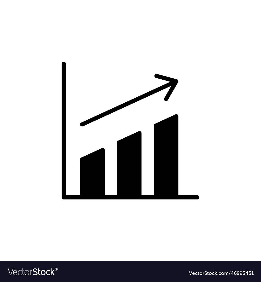 Growing graph icon chart icon graph icon Vector Image