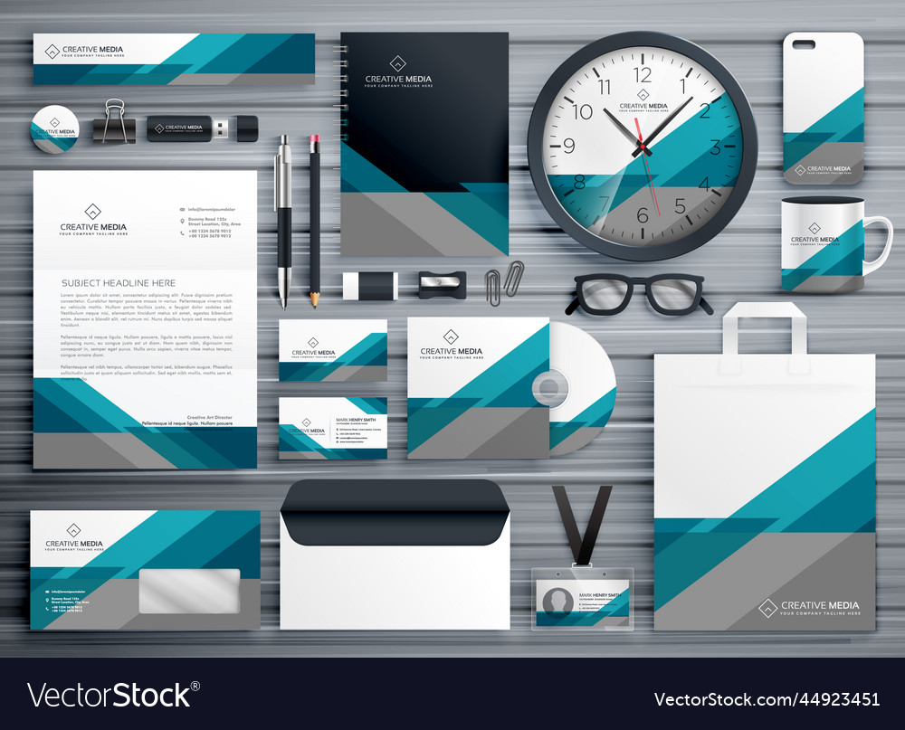 Professional business stationery design made Vector Image