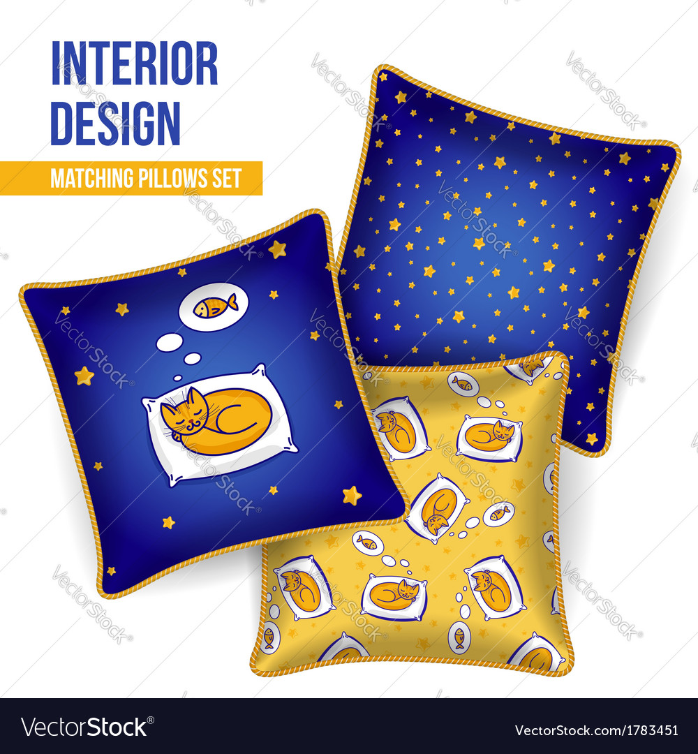 Set of decorative pillows