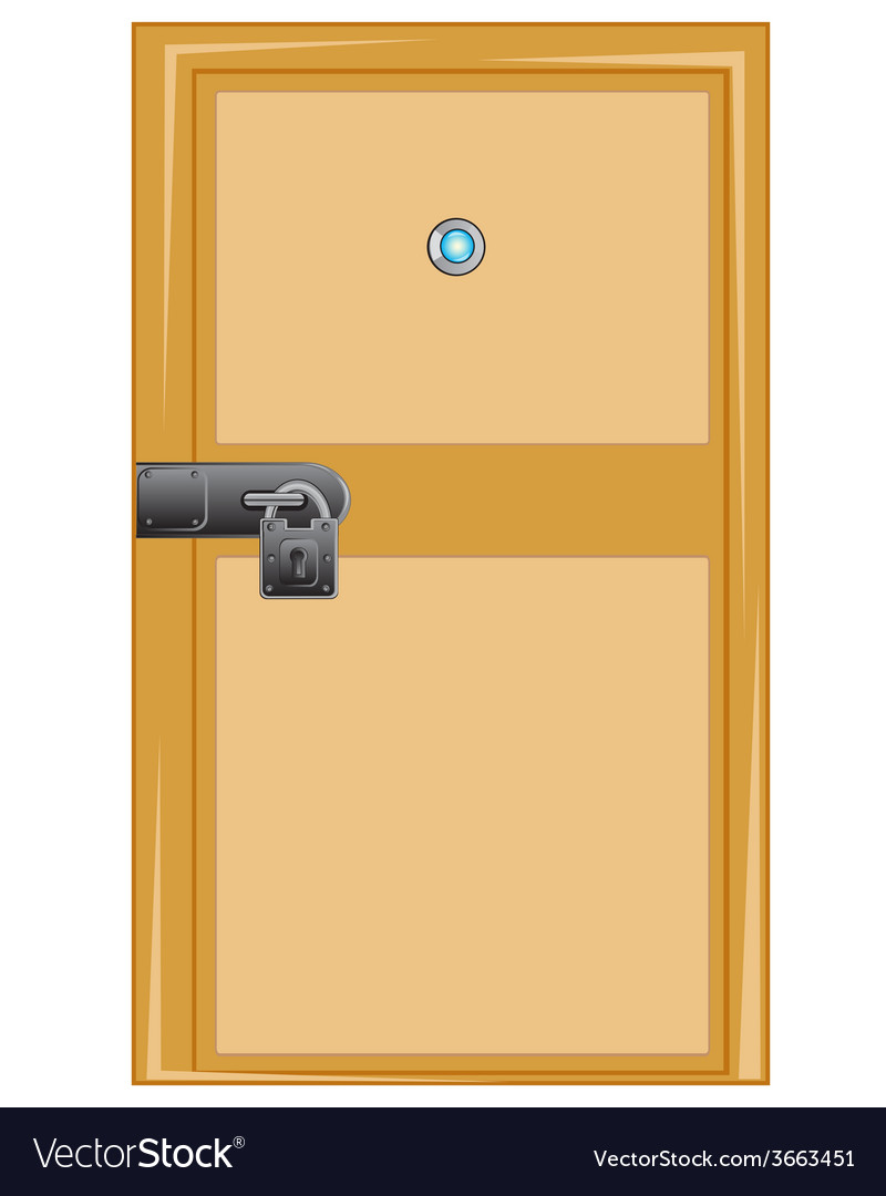 Wooden door with external lock