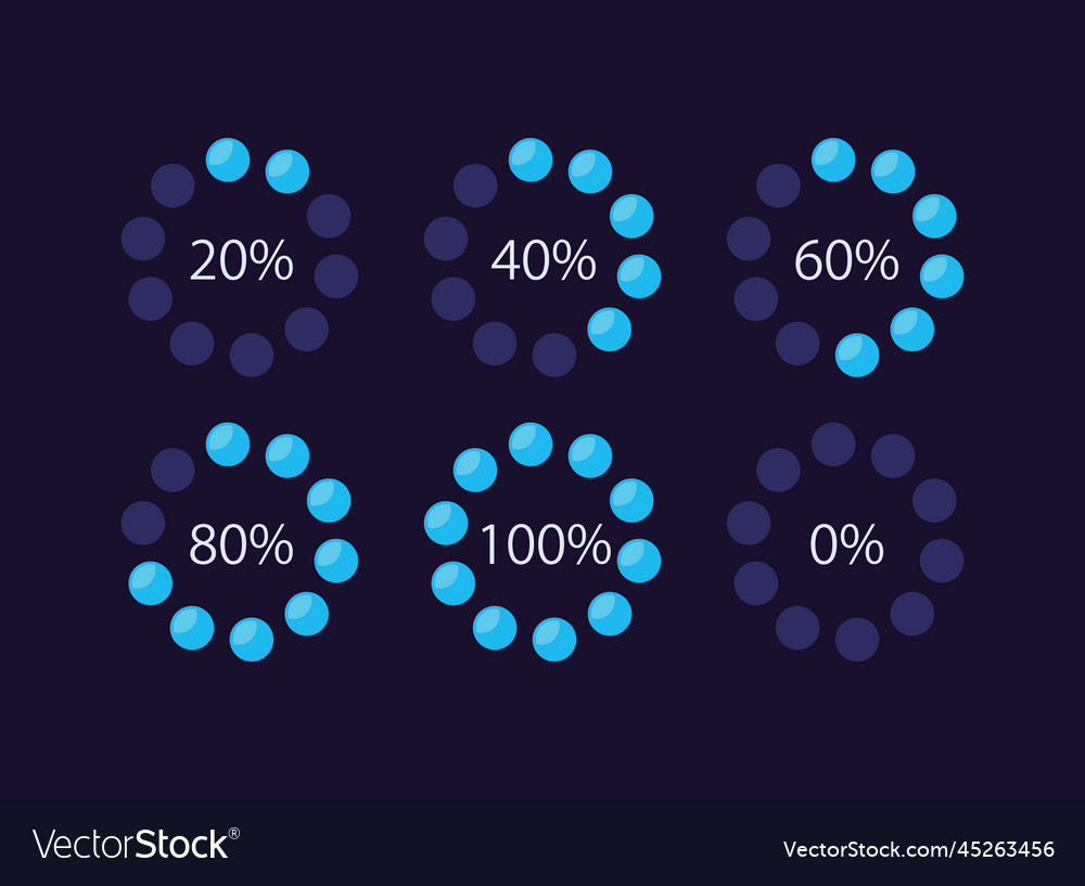 Circle dot infographic chart design template set