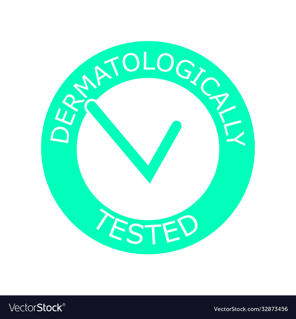 Dermatologically tested label