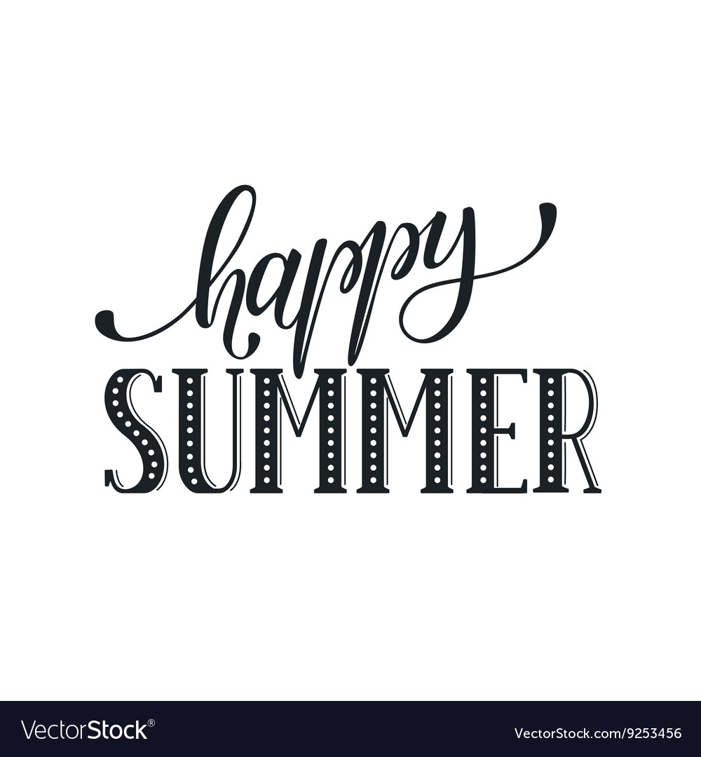 Happy summer wording Royalty Free Vector Image