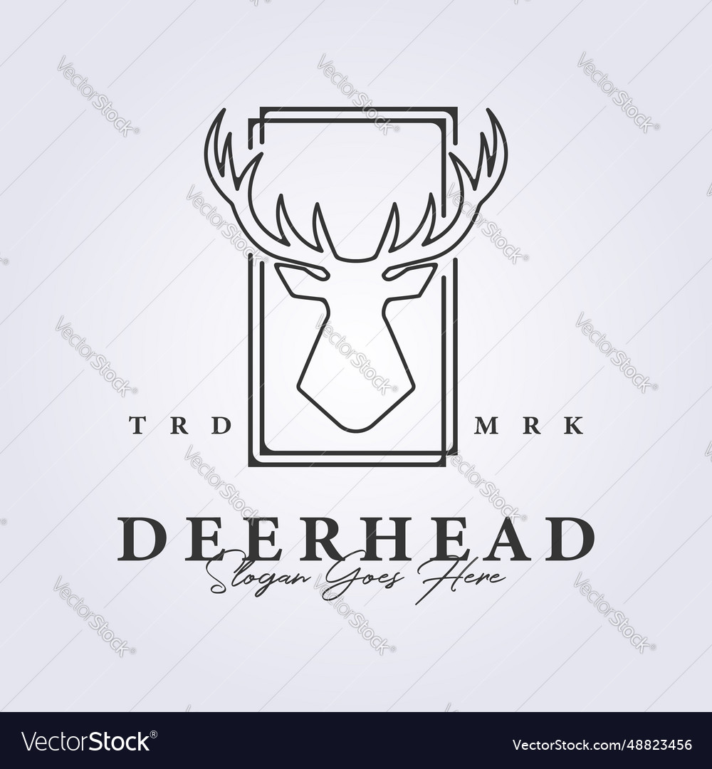 Hunter logo symbol deer head icon design