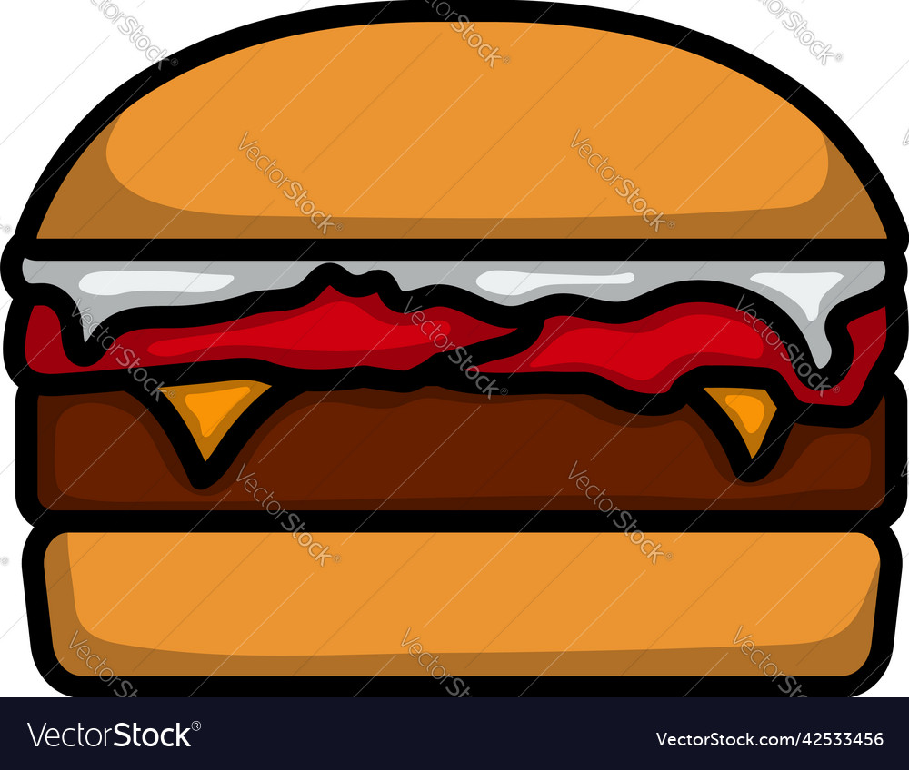 Icon of hamburger Royalty Free Vector Image - VectorStock