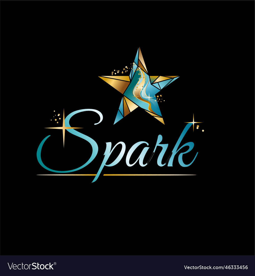 Logo magic star with an inscription Royalty Free Vector