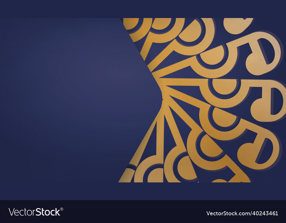 Dark blue background with luxury gold pattern