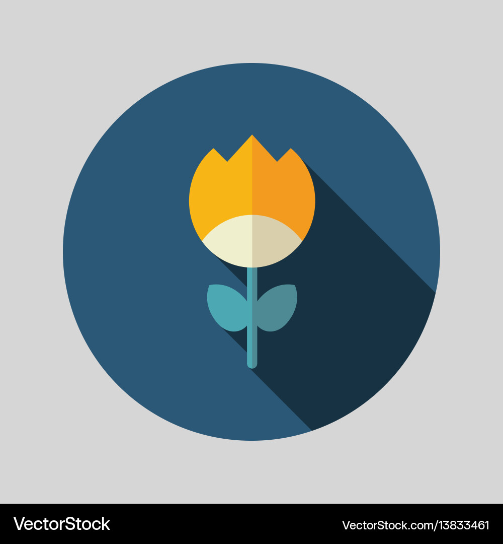 Flower flat icon Royalty Free Vector Image - VectorStock