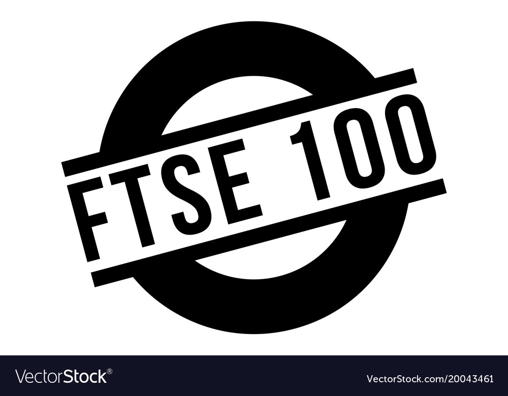 Ftse 100 stamp typographic Royalty Free Vector Image