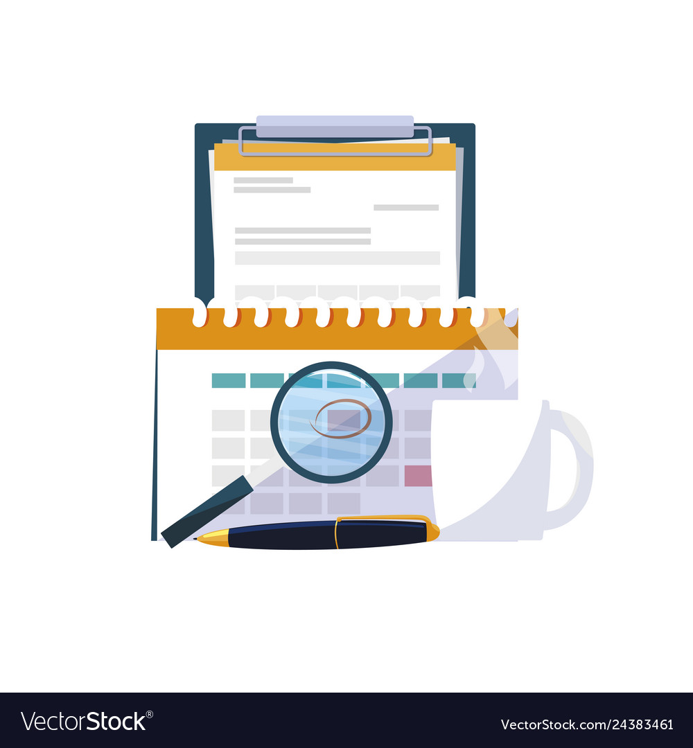 Office Supplies And Checklist Set Items Royalty Free Vector Checklist Set Items Royalty Free Vector