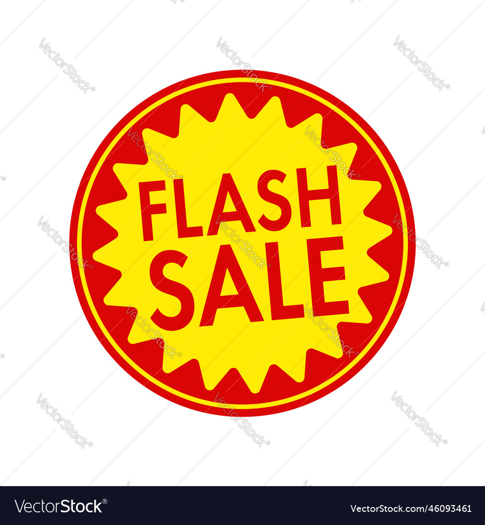Sale label flash Royalty Free Vector Image - VectorStock