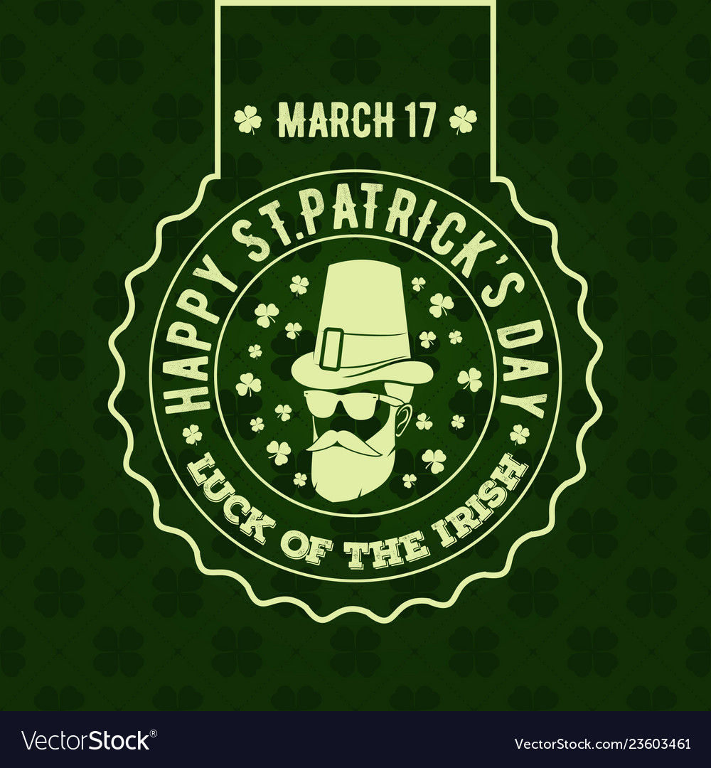 St patricks day holiday poster banner label