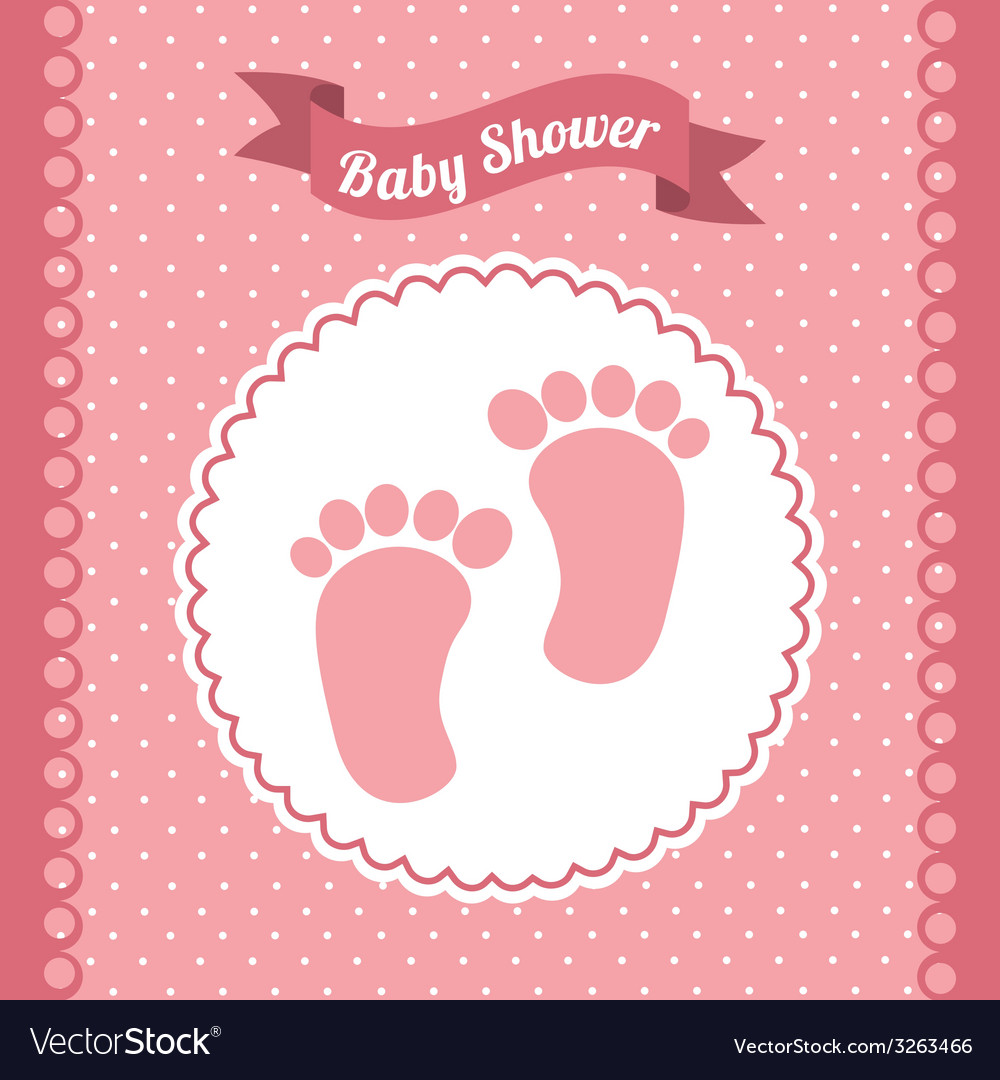 Babby shower design Royalty Free Vector Image - VectorStock