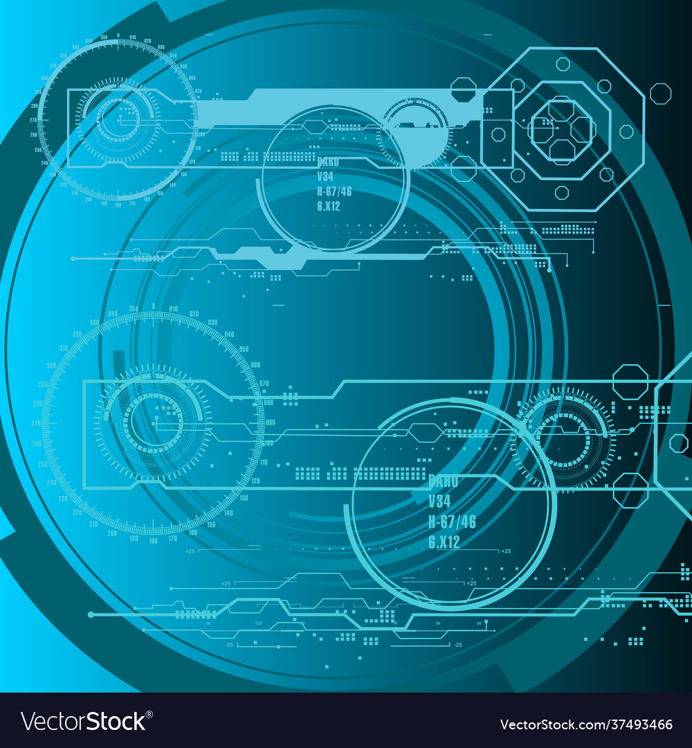 Background with futuristic user interface design Vector Image