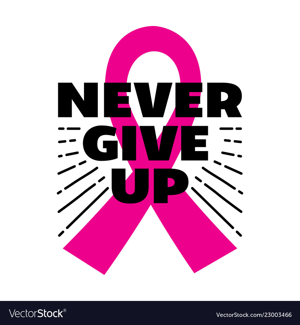 Breast cancer quote and saying Royalty Free Vector Image