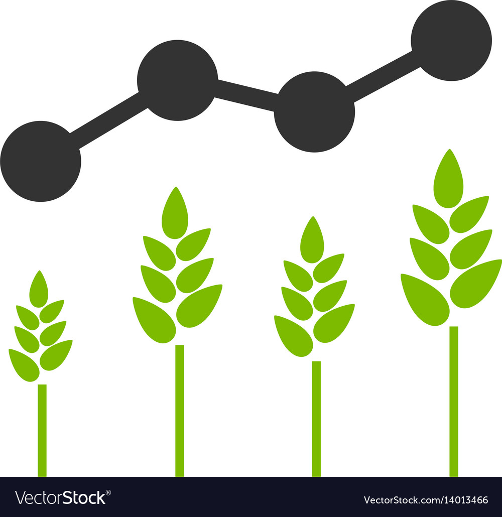 Download Crop analytics flat icon Royalty Free Vector Image