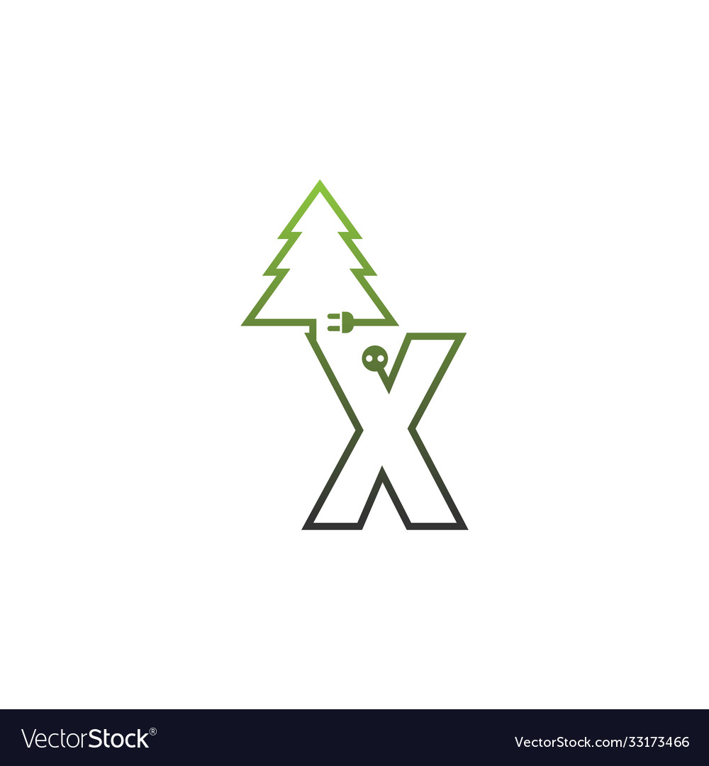 Letter tree logo concept icon