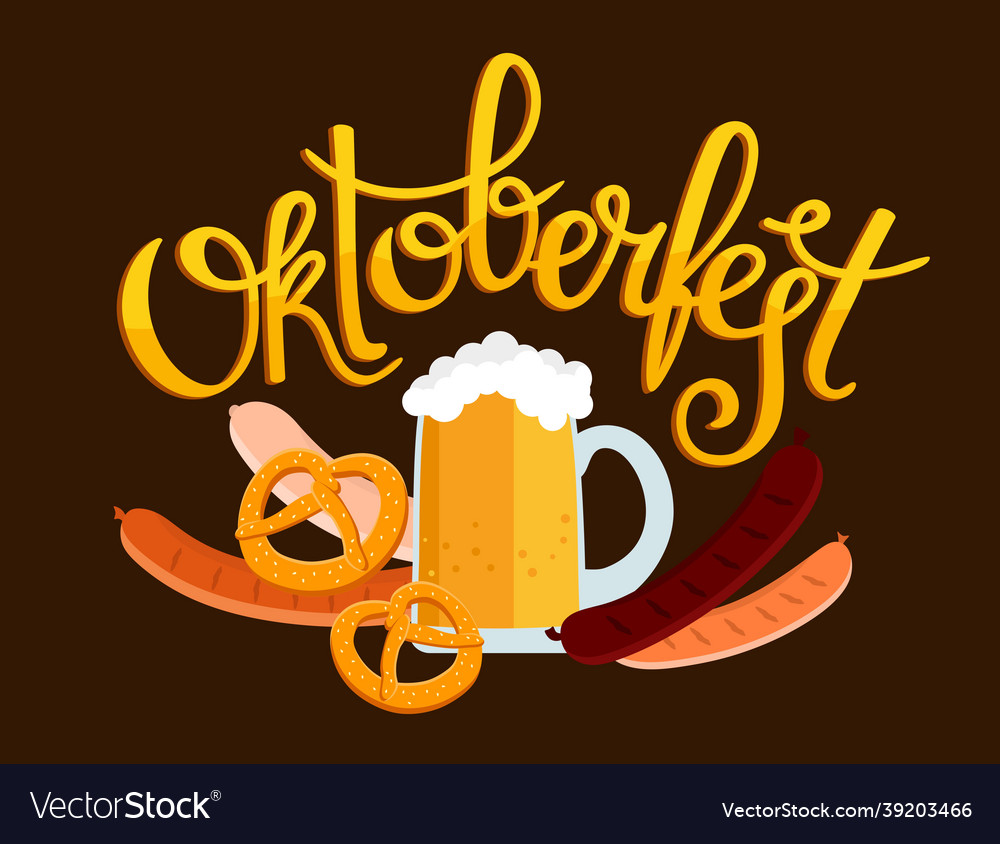 Oktoberfest Banner handschriftliche Inschrift