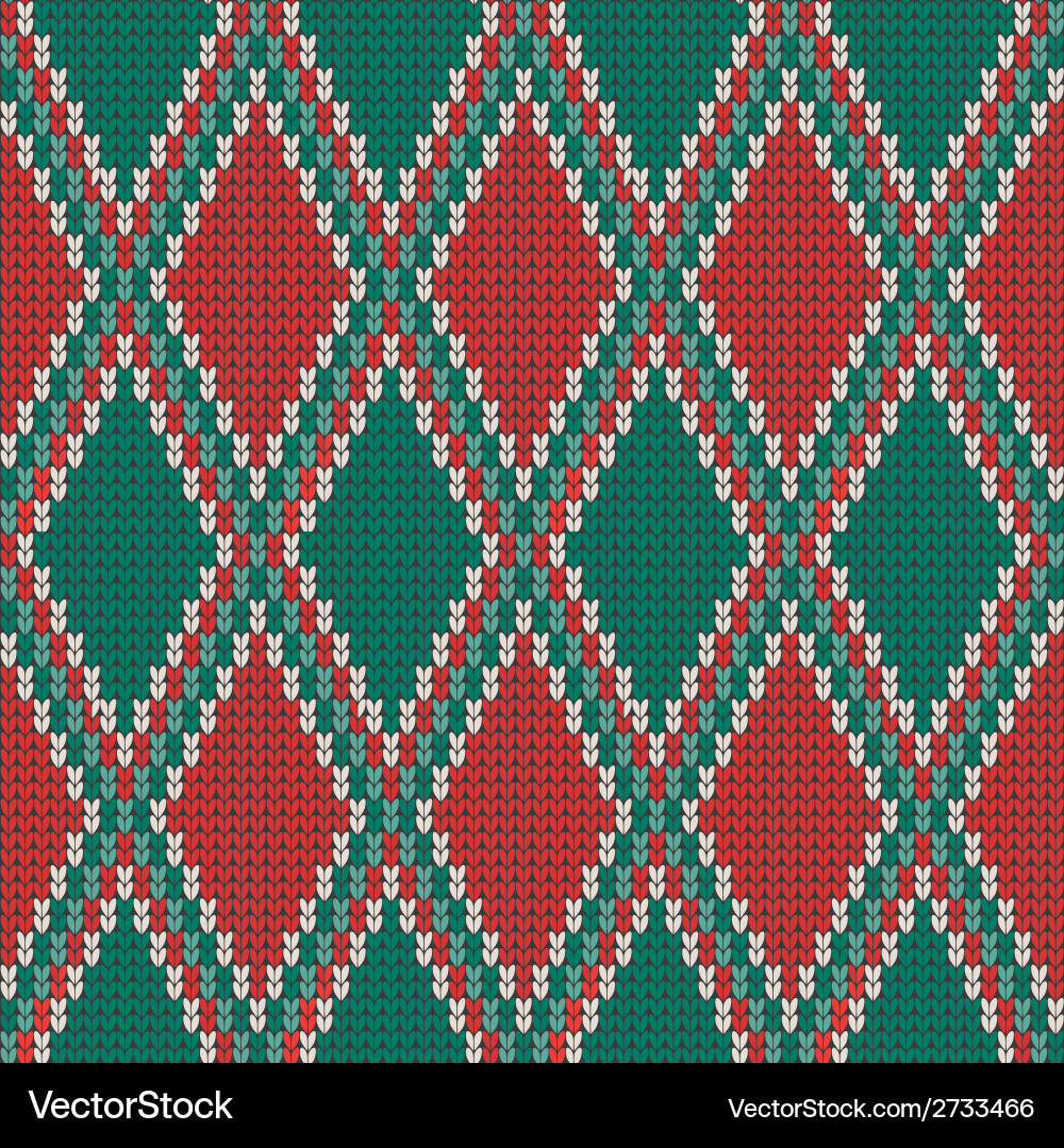Seamless rhombus knitting pattern Royalty Free Vector Image
