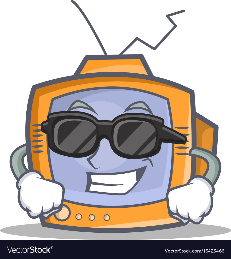 Super cool tv character cartoon object Royalty Free Vector Super cool tv character cartoon object Royalty Free Vector