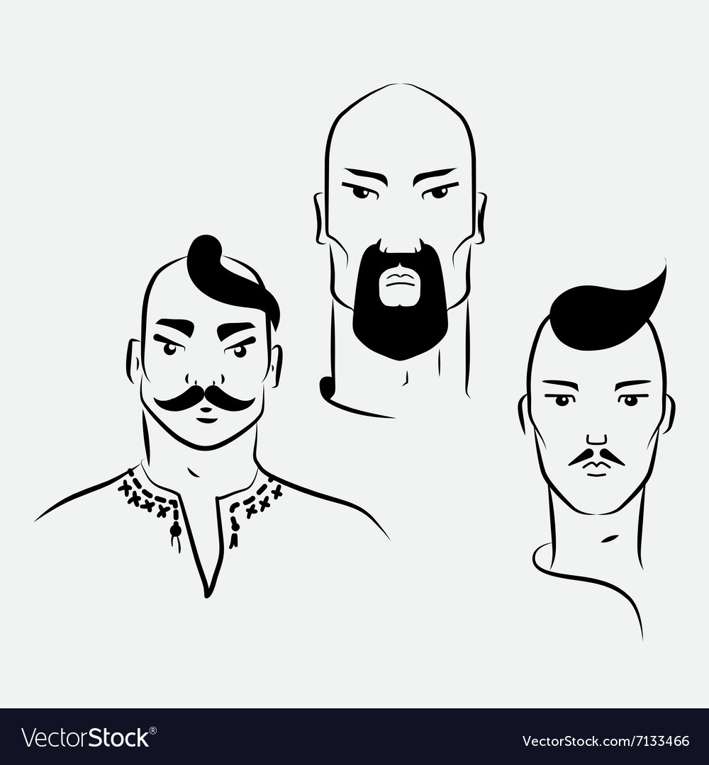 Three characters of ukrainian cossacks Royalty Free Vector