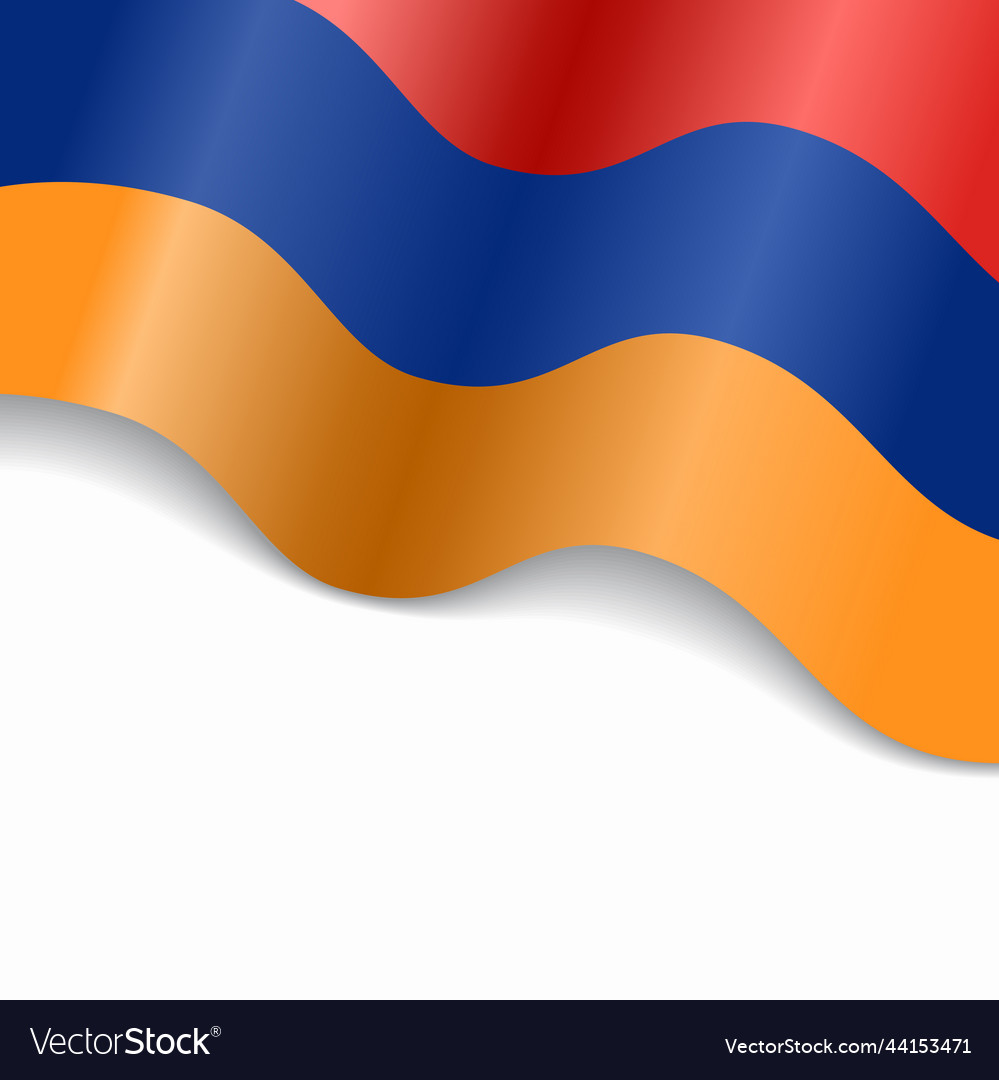 Armenian flag wavy abstract background Royalty Free Vector