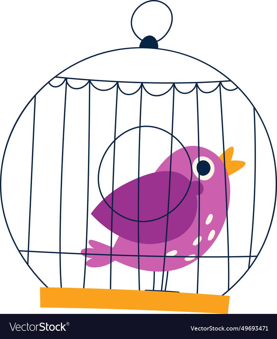 Cage with bird