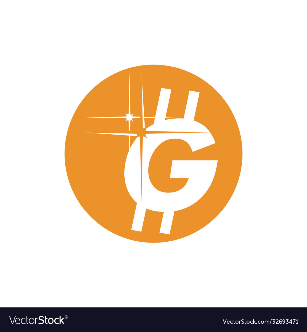 Clean and shine monogram logo letter g bitcoin