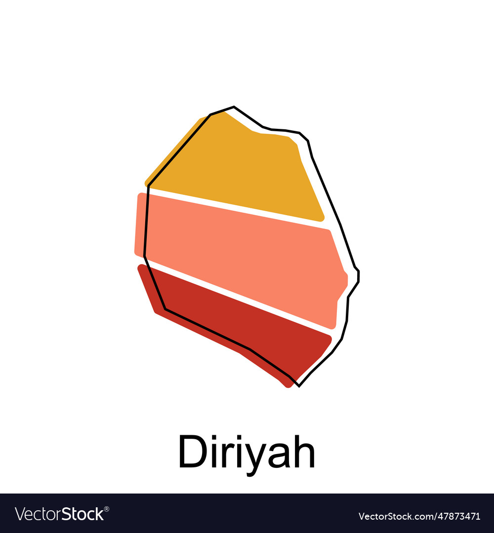 Diriyah map map of saudi arabia capital country Vector Image