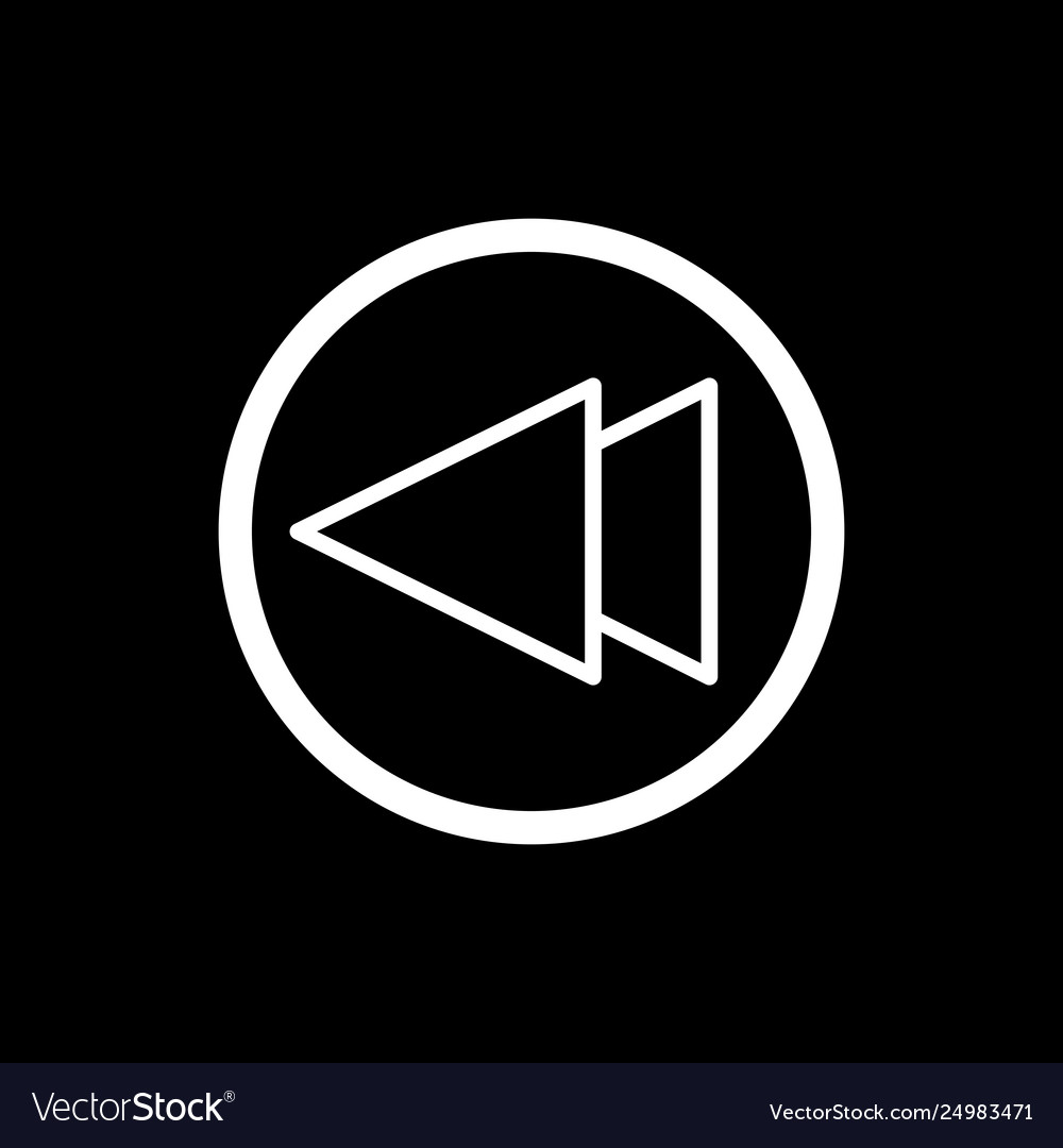 Schneller Rücklauf Media Player Symbol linear