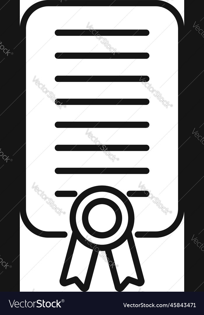 Focus vision icon outline core value Royalty Free Vector