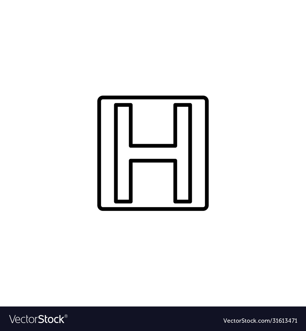 Hospital sign icon Royalty Free Vector Image - VectorStock