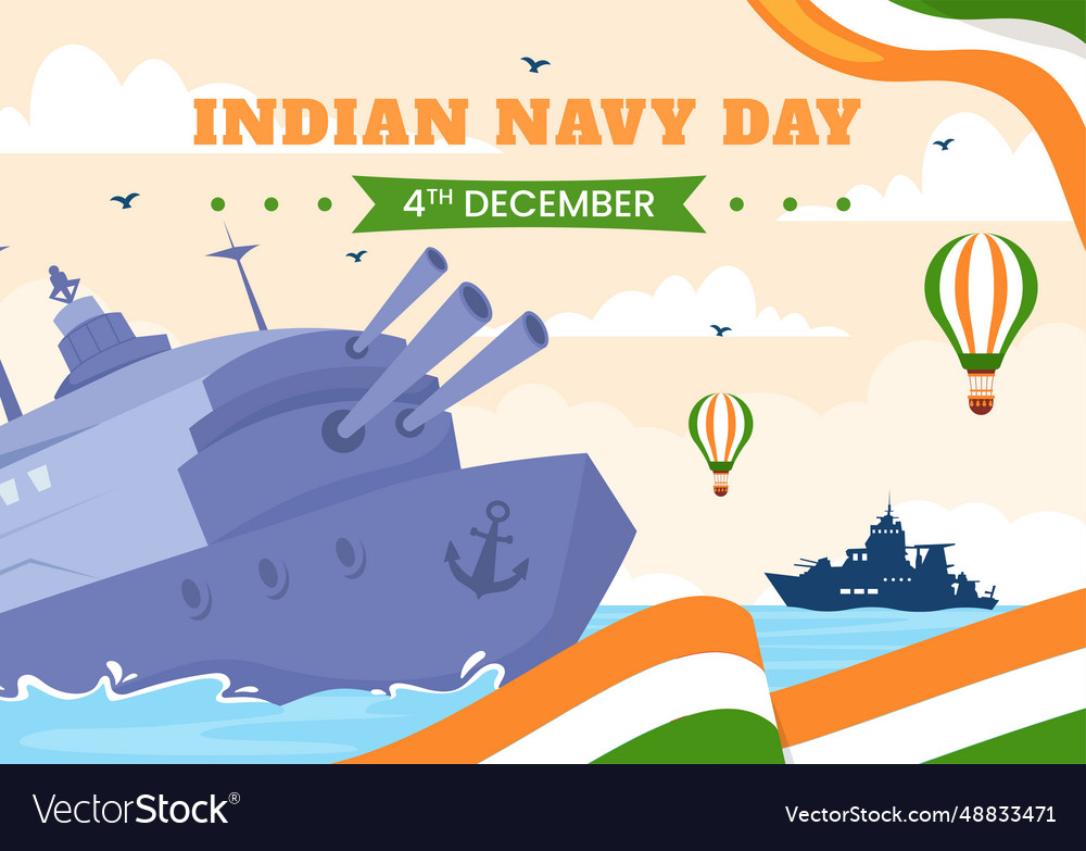 Indian navy day on december 4 with fighter ships