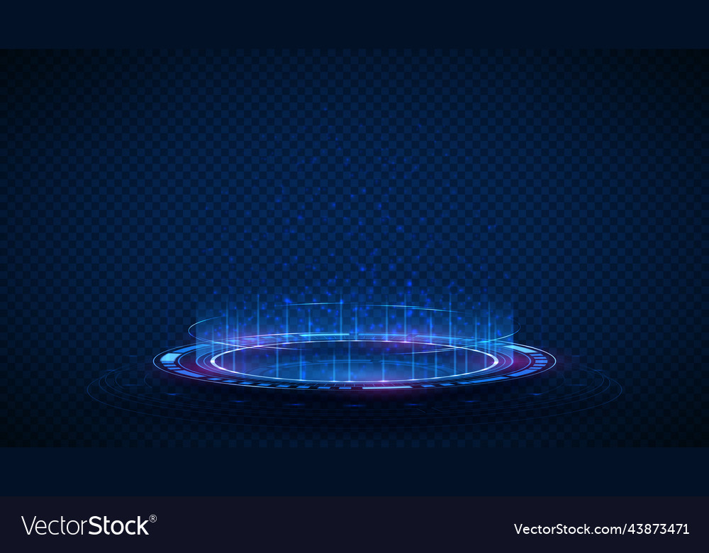 Round fantastic portal Royalty Free Vector Image